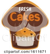 Clipart Of A Bakery Cake Design Royalty Free Vector Illustration