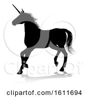 Unicorn Silhouette Horned Horse