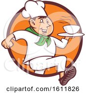 Poster, Art Print Of Quick Chef Running With A Bowl Of Hot Soup