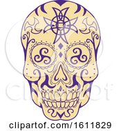 Poster, Art Print Of Mexican Skull With Triskele And Celtic Cross