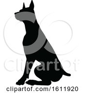 Poster, Art Print Of Silhouetted Dog