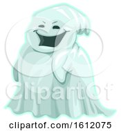 Clipart Of A Spooky Halloween Ghost Royalty Free Vector Illustration