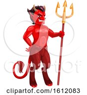 Clipart Of A Devil Royalty Free Vector Illustration