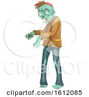 Clipart Of A Walking Zombie Royalty Free Vector Illustration