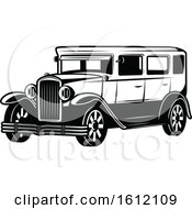 Poster, Art Print Of Black And White Vintage Car