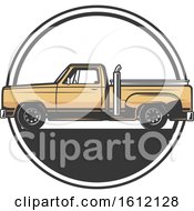 Clipart Of A Vintage Pickup Truck Royalty Free Vector Illustration by Vector Tradition SM