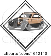 Clipart Of A Vintage Car Royalty Free Vector Illustration