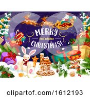 Clipart Of A Christmas Design Royalty Free Vector Illustration