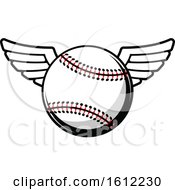 Poster, Art Print Of Winged Baseball