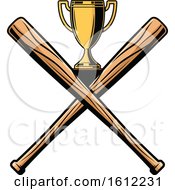 Clipart Of A Baseball Trophy Design Royalty Free Vector Illustration