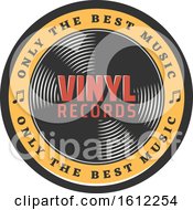 Clipart Of A Vinyl Record Music Design Royalty Free Vector Illustration