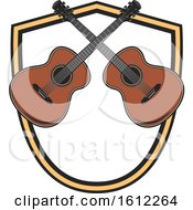 Clipart Of A Guitar Music Design Royalty Free Vector Illustration