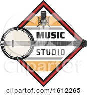 Clipart Of A Banjo Music Design Royalty Free Vector Illustration by Vector Tradition SM