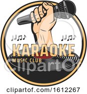 Clipart Of A Karaoke Music Design Royalty Free Vector Illustration