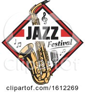 Clipart Of A Saxophone Music Design Royalty Free Vector Illustration by Vector Tradition SM