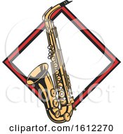 Clipart Of A Saxophone Music Design Royalty Free Vector Illustration