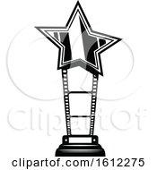 Clipart Of A Cinema Movie Trophy Royalty Free Vector Illustration