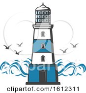Clipart Of A Lighthouse Royalty Free Vector Illustration