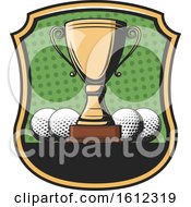 Clipart Of A Golf Championship Sports Design Royalty Free Vector Illustration