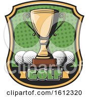Clipart Of A Golf Championship Sports Design Royalty Free Vector Illustration