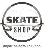 Clipart Of A Skateboard Skate Shop Design Royalty Free Vector Illustration