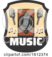 Clipart Of A Music Design Royalty Free Vector Illustration