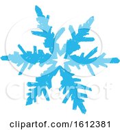 Poster, Art Print Of Blue Winter Snowflake