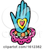Clipart Of A Dia De Muertos Day Of The Dead Hand Royalty Free Vector Illustration by Cherie Reve