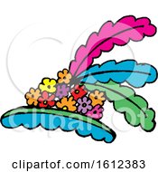 Clipart Of A Dia De Muertos Day Of The Dead Hat Royalty Free Vector Illustration