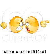 Poster, Art Print Of Yellow Emojis Butting Heads And Fighting