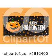 Halloween Banner Design With Pumpkin