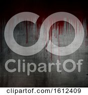 Blood Splatter And Drips On Grunge Metal Background