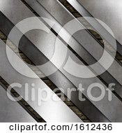 Poster, Art Print Of Abstract Metallic Texture On A Wooden Background