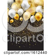 Poster, Art Print Of Celebration Background With Balloons And Confetti