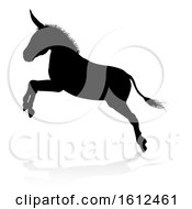 Poster, Art Print Of Donkey Animal Silhouette On A White Background