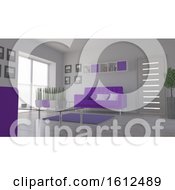 Poster, Art Print Of 3d Contemporary Living Room Interior And Modern Furniture