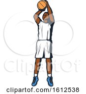Clipart Of A Baskeball Player Royalty Free Vector Illustration