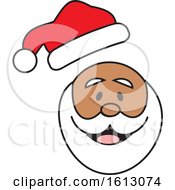 Poster, Art Print Of Happy Black Christmas Santa Claus With His Hat Popping Off