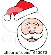 Clipart Of A Happy White Christmas Santa Claus With His Hat Popping Off Royalty Free Vector Illustration by Johnny Sajem