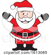 Happy Welcoming White Christmas Santa Claus