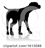 Poster, Art Print Of Dog Silhouette Pet Animal On A White Background