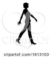 Poster, Art Print Of Business Person Silhouette On A White Background