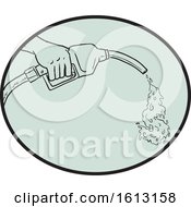 Poster, Art Print Of Gas Nozzle Pumping Dollar Out Drawing