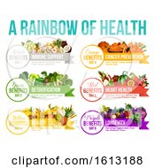 Poster, Art Print Of Rainbow Of Health Showing Colorful Produce