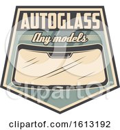 Clipart Of A Retro Styled Windshield Automotive Design Royalty Free Vector Illustration by Vector Tradition SM