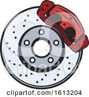 Clipart Of A Car Brakes Automotive Design Royalty Free Vector Illustration