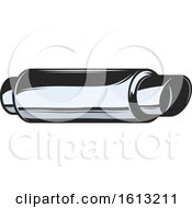 Clipart Of A Muffler Automotive Design Royalty Free Vector Illustration