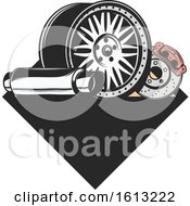 Clipart Of A Car Parts Automotive Design Royalty Free Vector Illustration