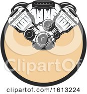 Clipart Of A Car Engine Automotive Design Royalty Free Vector Illustration