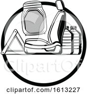 Clipart Of A Black And White Automotive Design Royalty Free Vector Illustration by Vector Tradition SM